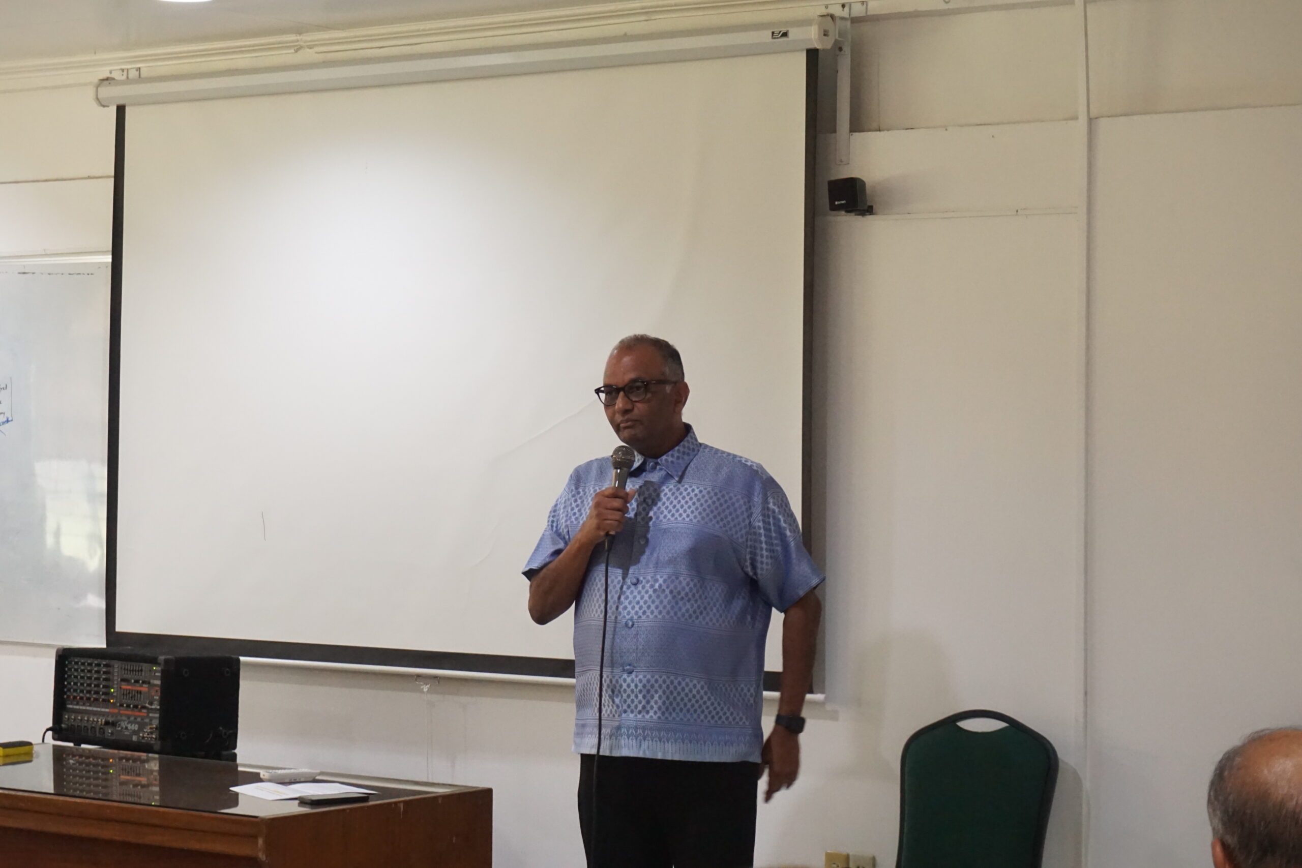 Dr. Robert Benjamin giving the devotional