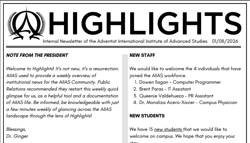 Reviving AIIAS Highlights